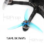 Wholesale HQPROP 5X4.3X3V2S 5043 5X4.3X3 3-Blade PC Propeller for RC Racing 5inch Drones Replacement DIY Parts